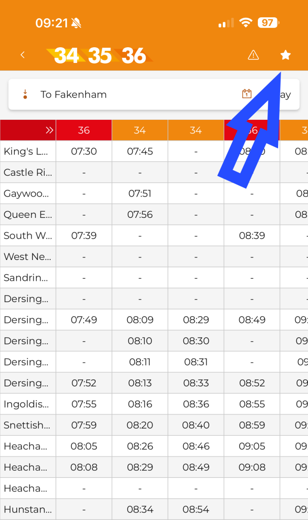 Timetable